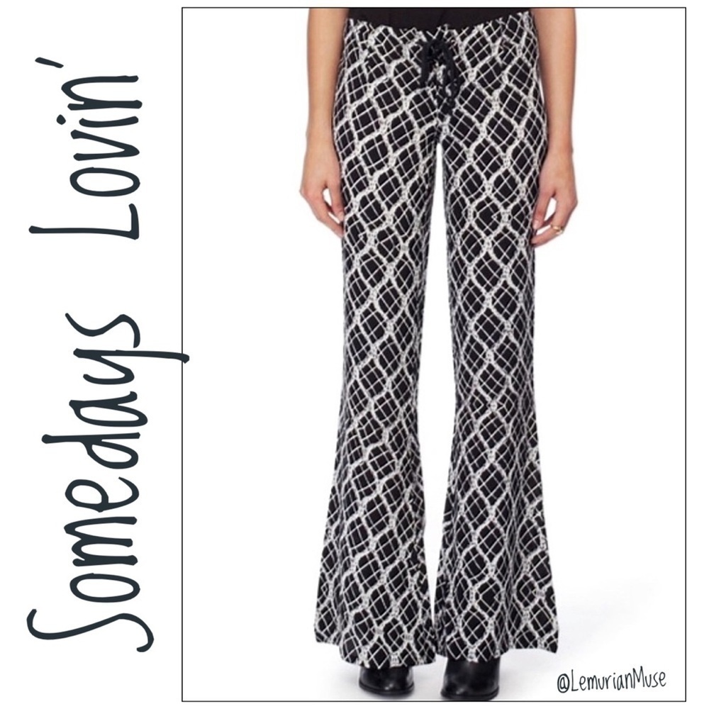 NEW Somedays Lovin Backstage Lace Flare Bell Pants